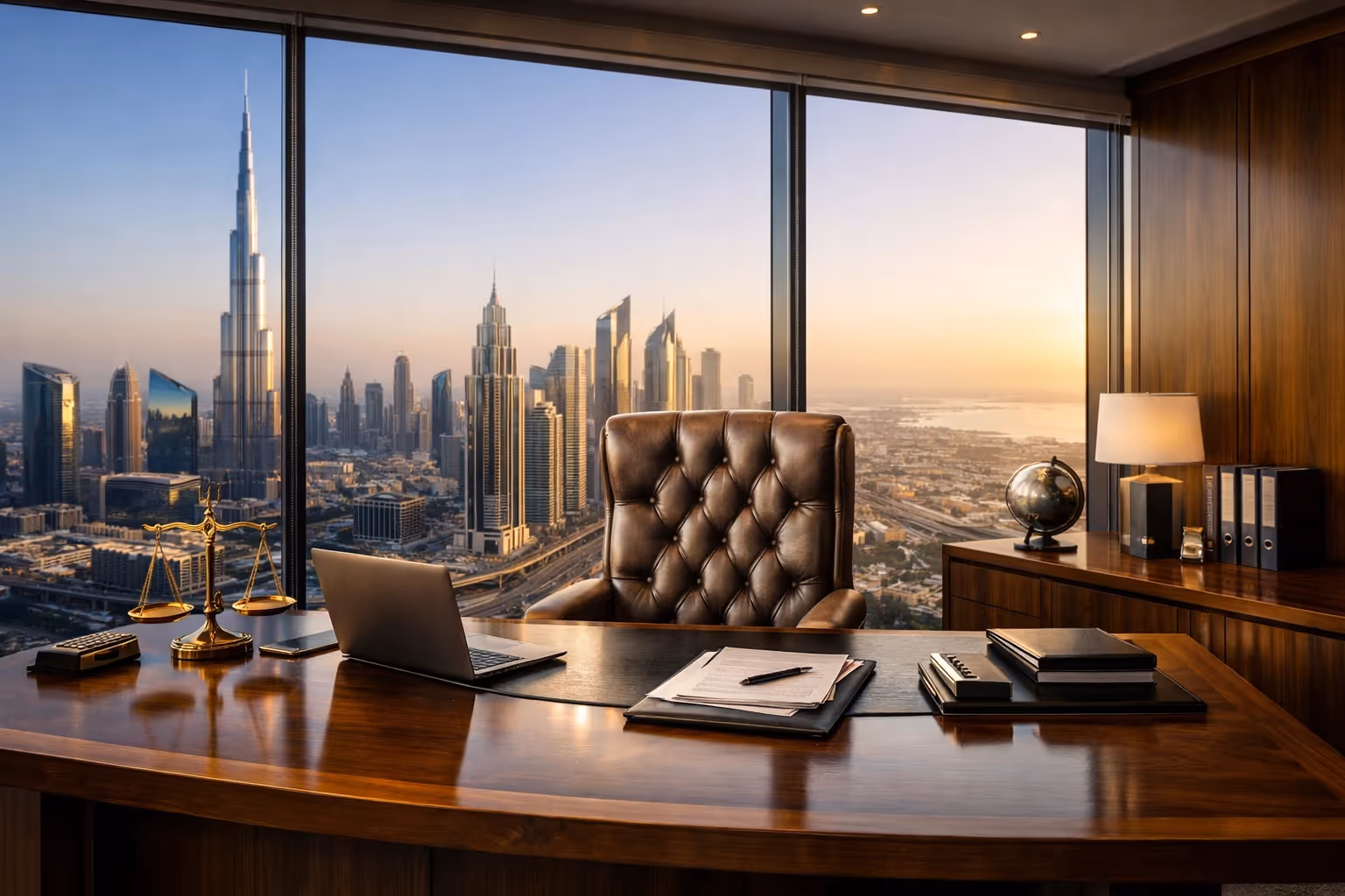 Business owner reviewing corporate tax filing documents for Dubai Federal Tax Authority compliance