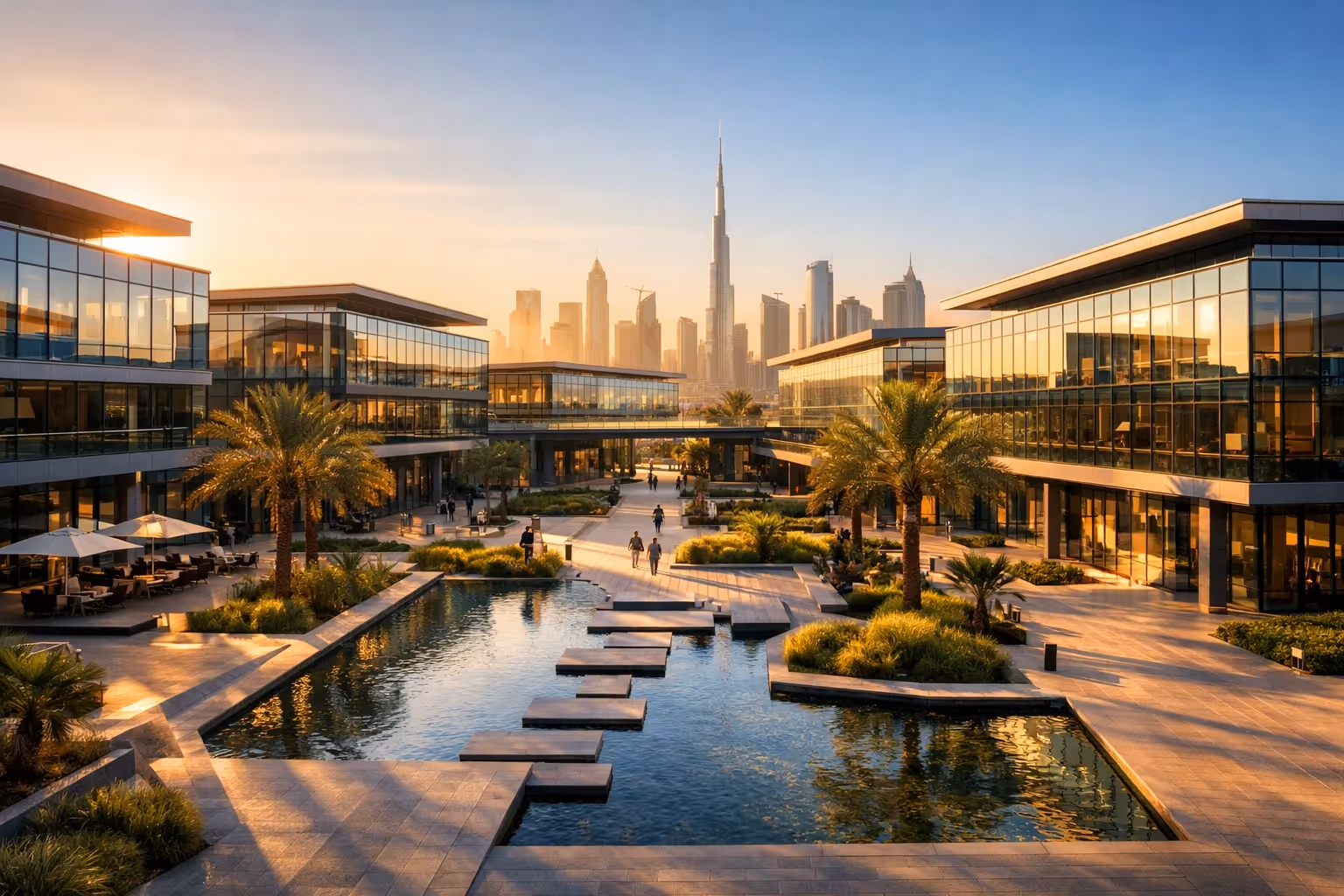 Dubai business district skyline showcasing modern infrastructure for LLC company formation
